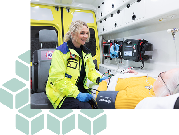 Ambulancereddere bruger EWA i ambulance
